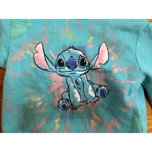 Disney Stich‎ painted sweatshirt S 6-6X Excellent - Picture 2 of 3